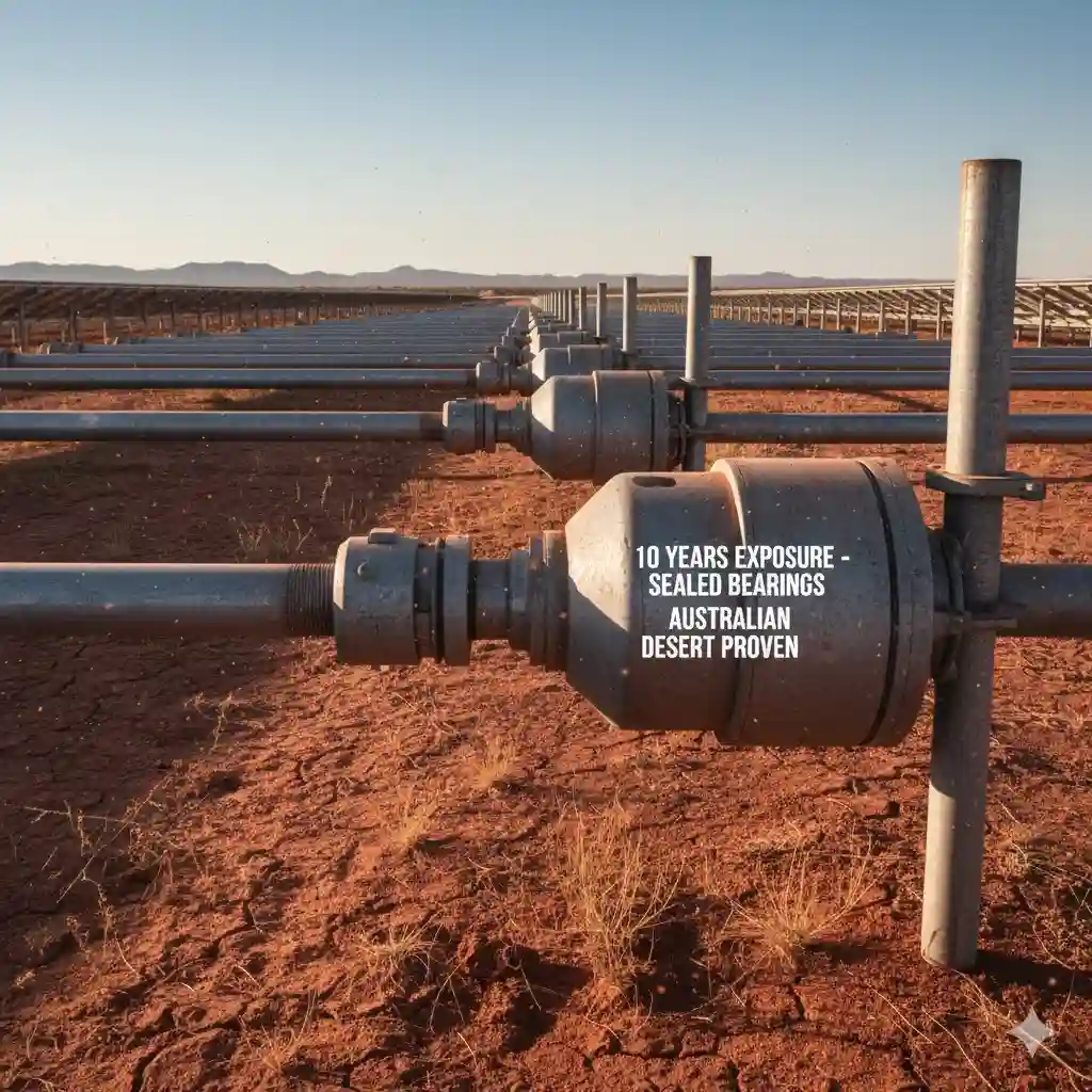 Enhancing Solar PV Tracker Performance with Robust Drive Shafts in Australia's Harsh Landscapes Driveshaft Joint in Australian Desert