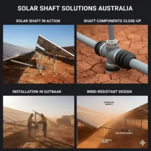 Enhancing Solar PV Tracker Performance with Robust Drive Shafts in Australia's Harsh Landscapes Solar shaft in action,Shaft components close-up,Installation in outback,Wind-resistant design